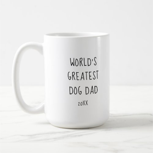 Merry Christmas Worlds Greatest Dog Dad photo name Coffee Mug