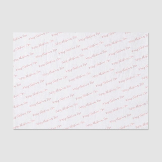 Merry Christmas Wrapping Gift Tissue Paper (Front)