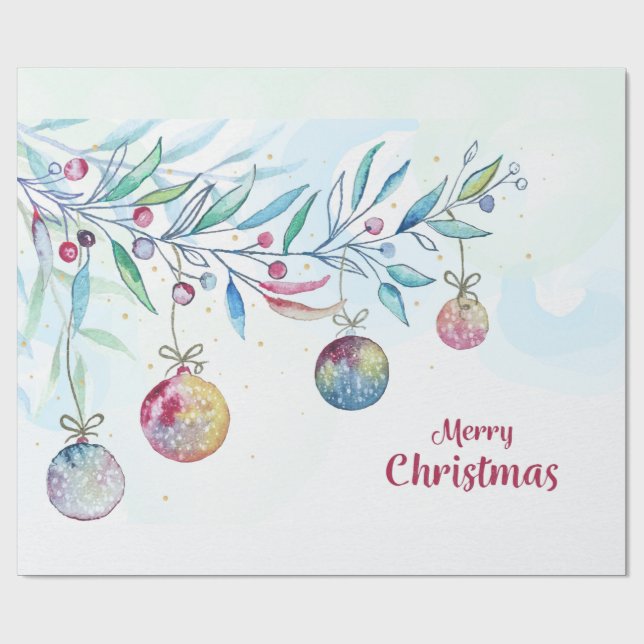 Merry Christmas Wrapping Paper (Flat)