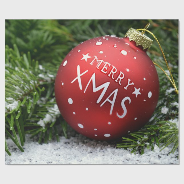 Merry Christmas Wrapping Paper (Flat)