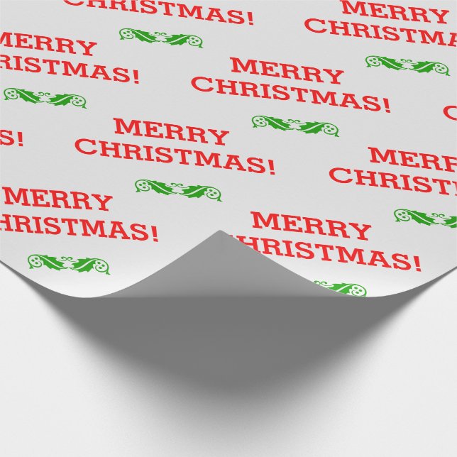 "MERRY CHRISTMAS!" WRAPPING PAPER (Corner)