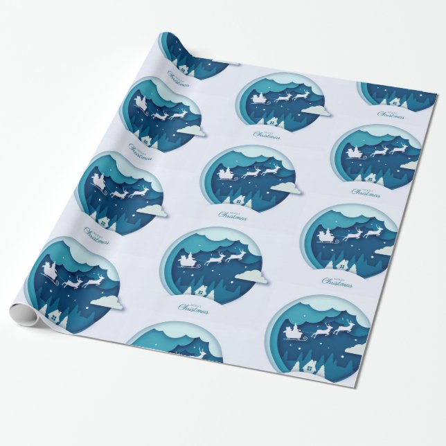 Merry Christmas Wrapping Paper (Unrolled)