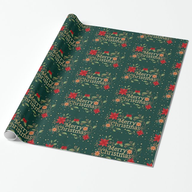 Merry Christmas Wrapping Paper (Unrolled)