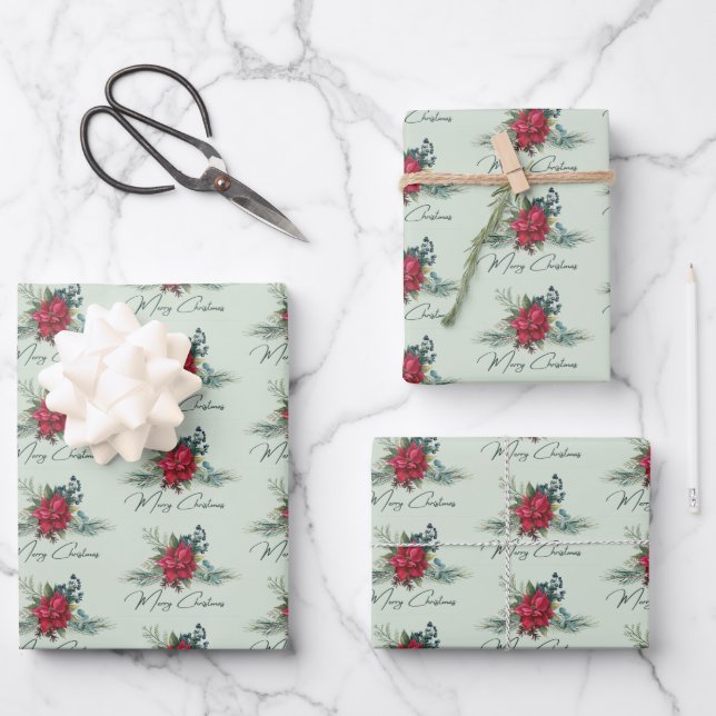 Merry Christmas Wrapping Paper Sheets (Front)