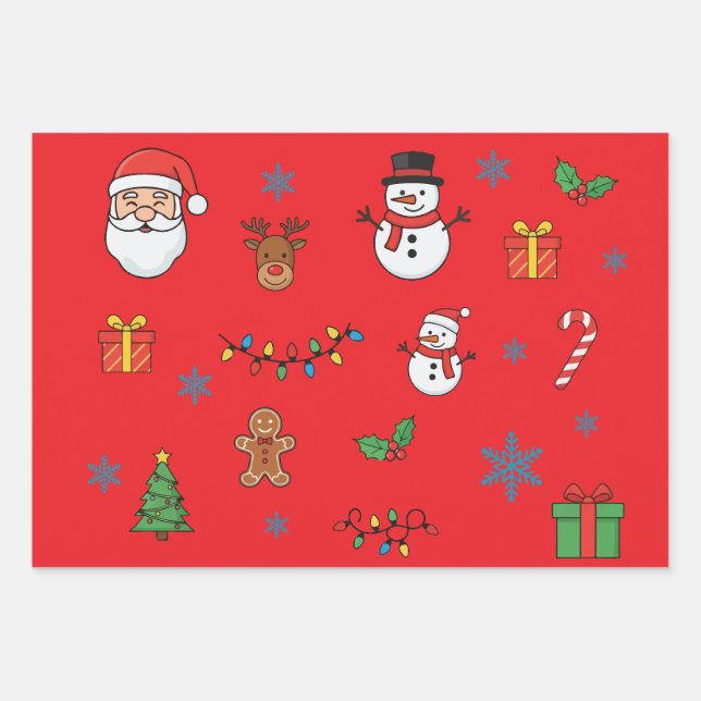 Merry Christmas Wrapping Paper Sheets (Front)