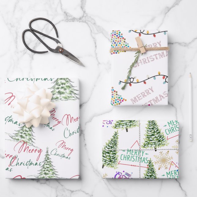 Merry Christmas Wrapping Paper Sheets (Front)