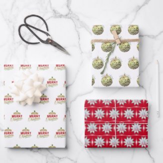 Merry Christmas WRAPPING PAPER SHEETS