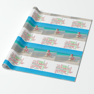 Merry Christmas Wrapping Paper Snowman