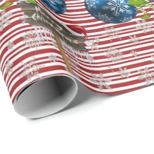 Merry Christmas Wrapping Paper Snowman