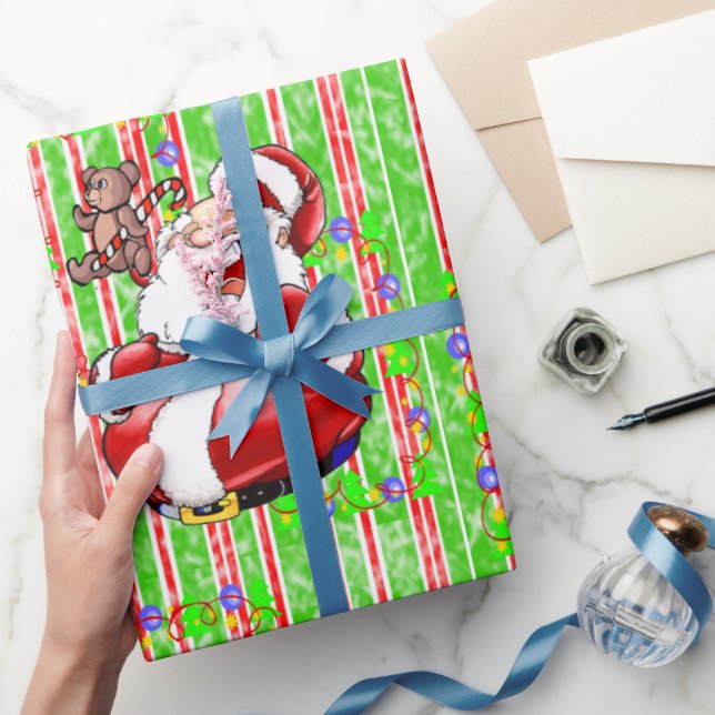 Merry Christmas Wrapping Paper Teddy Bear (Gifting)