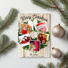 Merry Christmas Wreath 5 Photo Personalized Family