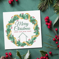 Merry Christmas Wreath Beautiful New Home Address