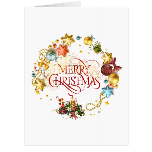 Merry Christmas wreath Card