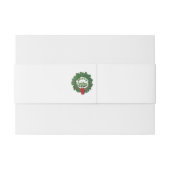 Merry Christmas Wreath Invitation Belly Band (Back Example)