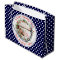 Merry Christmas wreath navy blue dots photo