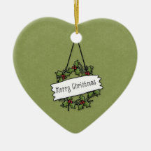 Merry Christmas Wreath Ornament