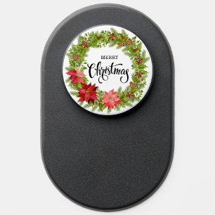 Merry Christmas Wreath  PopSocket