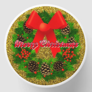 Merry Christmas Wreath Soy Wax Candle Favor Mini Candle Favors