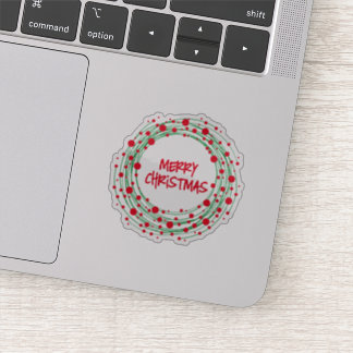 Merry Christmas wreath Sticker