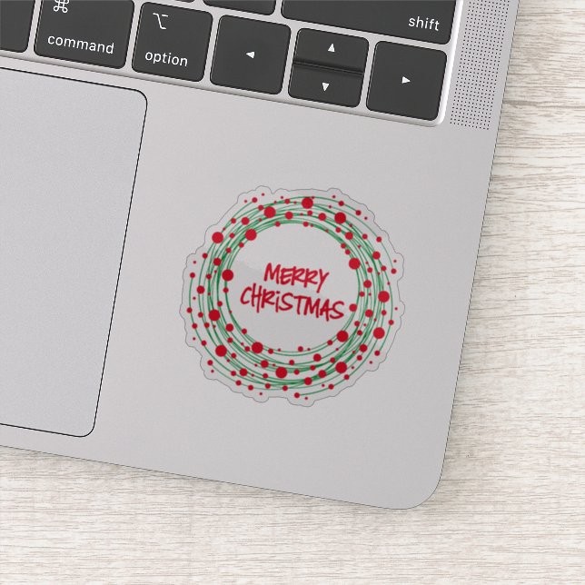 Merry Christmas wreath Sticker (Detail)