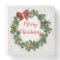 Merry Christmas Wreath with Snowflakes 