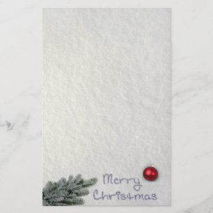 Merry Christmas written in the Snow Stationery