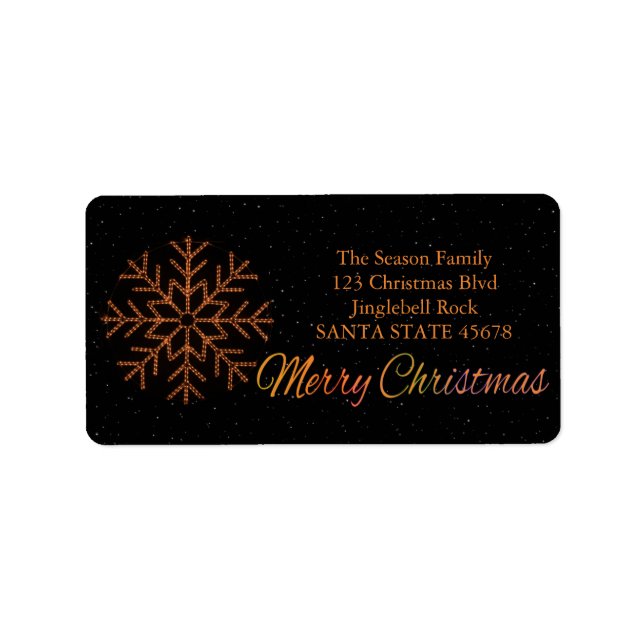 Merry Christmas x-mas Crystal Light Label (Front)