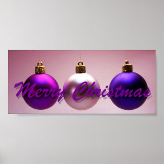 Merry Christmas Xmas Balls Christmas Spirit Art Poster