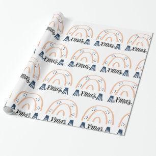 Merry Christmas Xmas Boho Rainbow Gift Wrapping Pa Paper