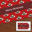 Merry Christmas! Xmas Pudding & Holly Pattern
