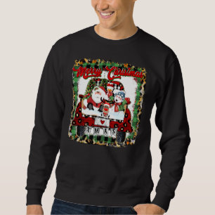 Merry Christmas Xmas Truck Cute Santa Claus Reinde Sweatshirt