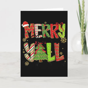 Merry Christmas Y’all Southern Christmas Tree Girl Card