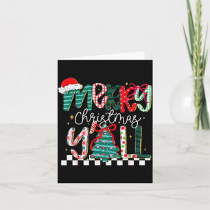 Merry Christmas Y’all Southern Christmas Tree Girl Card