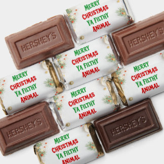 Merry Christmas Ya Filthy Animal Hershey's Miniatures