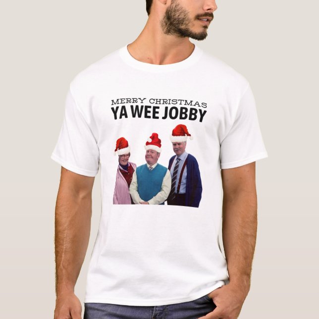 Merry Christmas Ya Wee Jobby  Jack Victor and Isa5 T-Shirt (Front)