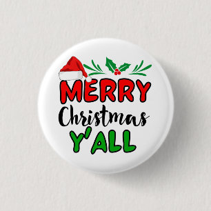 Merry Christmas Y'all Button