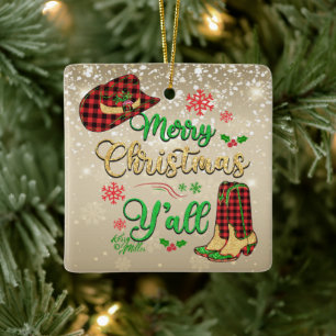 Merry Christmas Y'all Christmas Ornament
