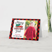 Merry Christmas Y'all Christmas Tree Truck Plaid