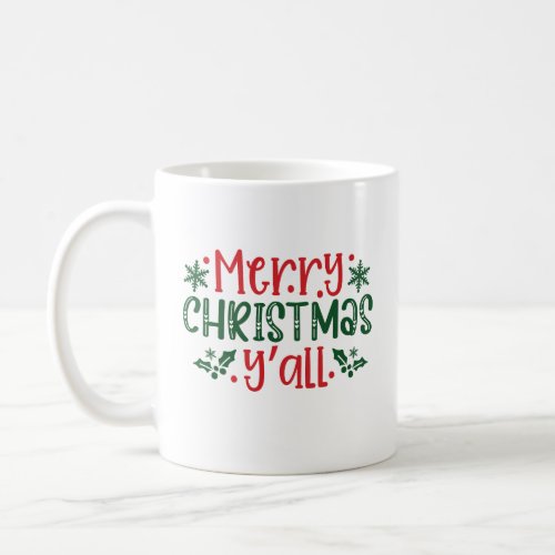 Merry Christmas Yall Custom Photo Mug Gift Holly