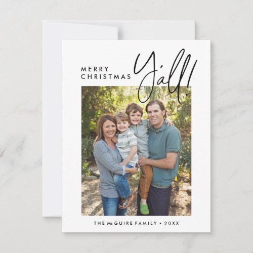 Merry Christmas Yall Holiday Photo Card