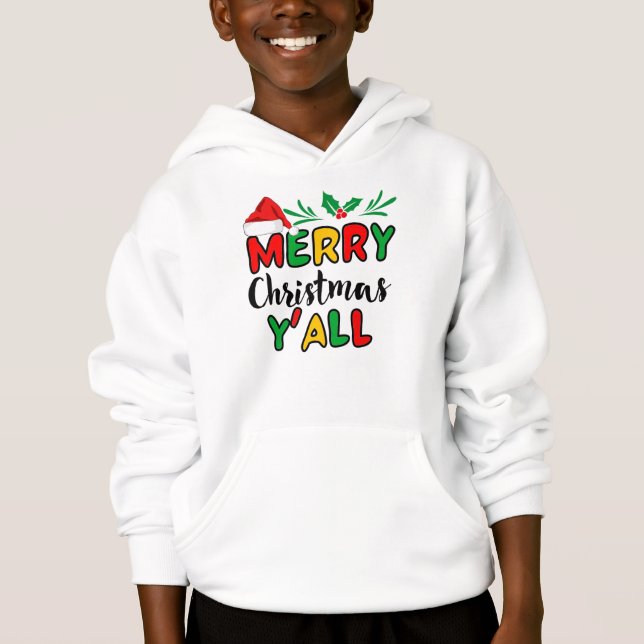 Merry Christmas Y'all  Hoodie (Front)
