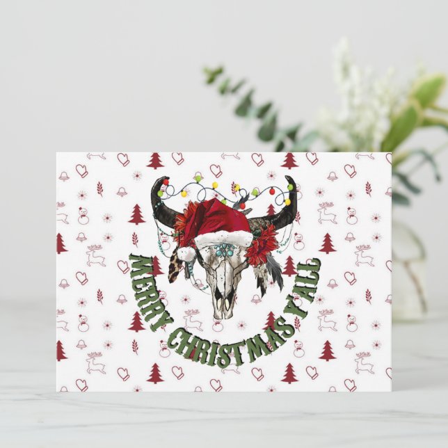 Merry Christmas Y'all  Invitation (Standing Front)