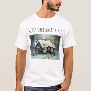 Merry Christmas Y'All Marvelous Winter Night T-Shirt