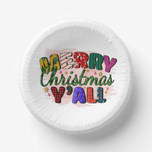 Merry Christmas Y'all Paper Bowls