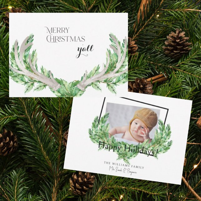 Merry Christmas Y'all Photo Holiday Antlers (Creator Uploaded)