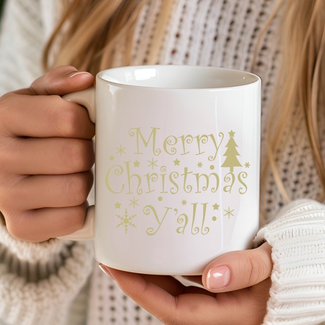 Merry Christmas yall pine tree decorated Mug (Creator Uploaded)