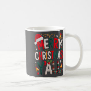 Merry Christmas Y'all Santa Hat Crochet Knitting Q Coffee Mug