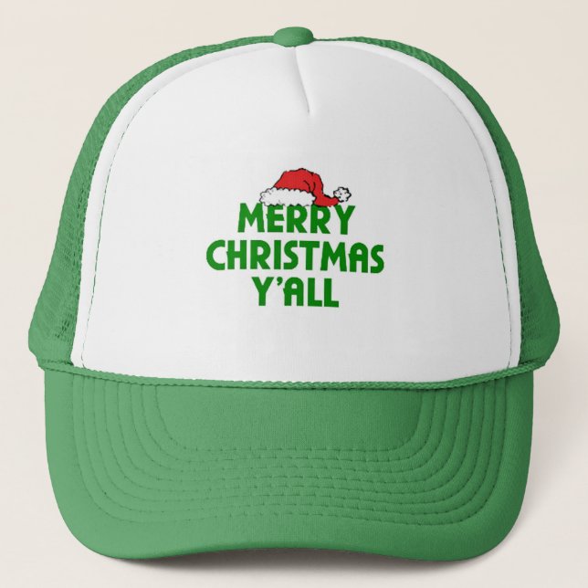 Merry Christmas Yall Trucker Hat (Front)