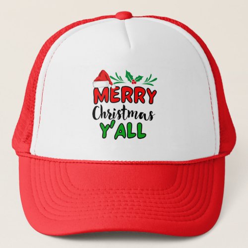 Merry Christmas Yall Trucker Hat