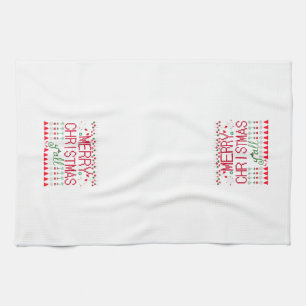 "Merry Christmas Y'all" Ugly Sweater Kitchen Towel